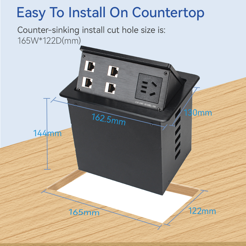 High Quality Tabletop Electrical Pop Up Electrical Socket 220 V Pop Up Socket Power Fused Socket
