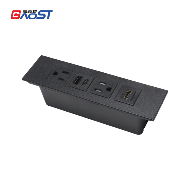 Hot Sale Fast Charging PD65w Power Strip With Type C Surge Protector Desk In Power Strip US Socket