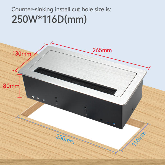 Furniture Accessory Mental Usb Data Flip Up Socket Power Strip With Table Cat6 Flip Up Power Socket