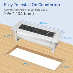 Wholesale UK Socket Silver Rotary Socket Power Strip UK Sockets And Switches Electrical With USB Port
