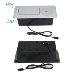 Smart USB-A+C Wireless Charger Multifunction Pop Up Type Floor Socket Desktop Table 15w Wireless Outlet