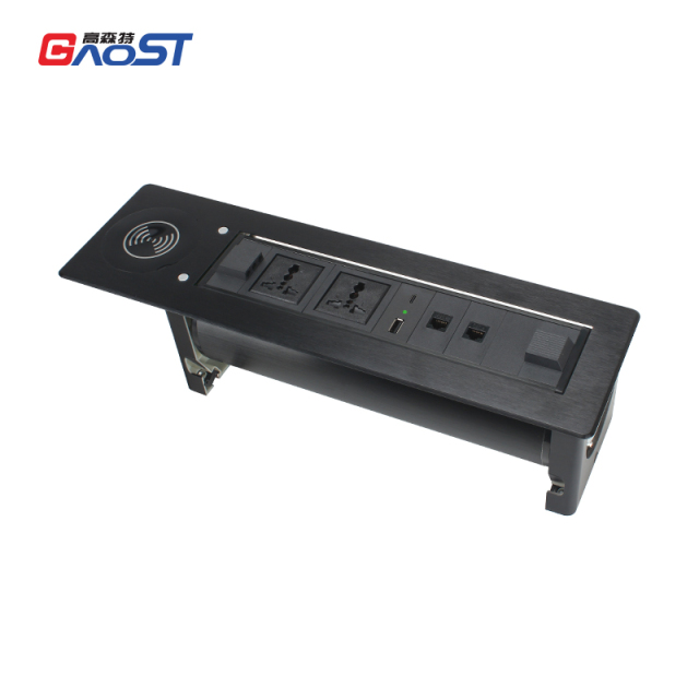 Smart Desktop Table 15w Wireless Outlet Universal Socket Cat6 RJ45 Charging