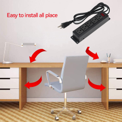 Conference US Recessed 6 Outlet Power Strip With USB Port 4 AC Outlets 2 USB Charging