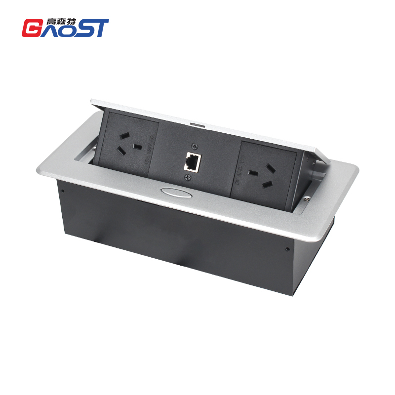 Desktop AU Multifunctional Rj45 Pop Up Socket Mobile Flush Pop Up Socket Flat Plugs Outlets