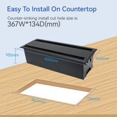Conference Table Cable Management Box CABLE Flip Up Socket