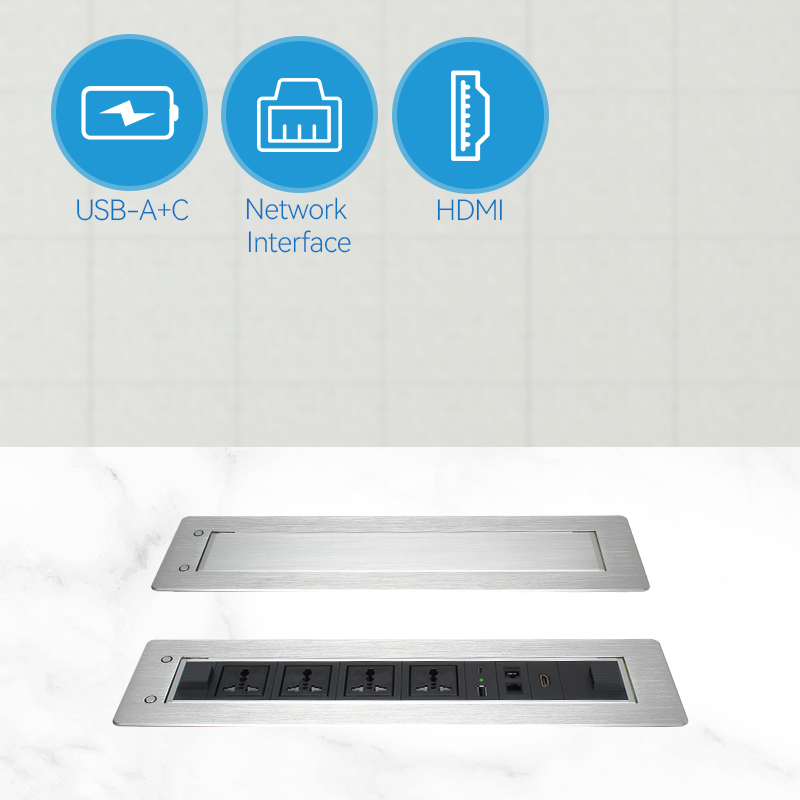 Concealed Electric Table HDMI Rotary USB Socket For Furniture
