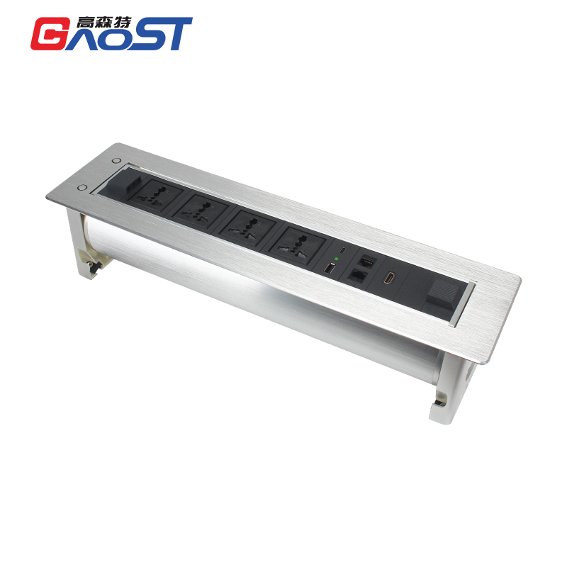 Concealed Electric Table HDMI Rotary USB Socket For Furniture