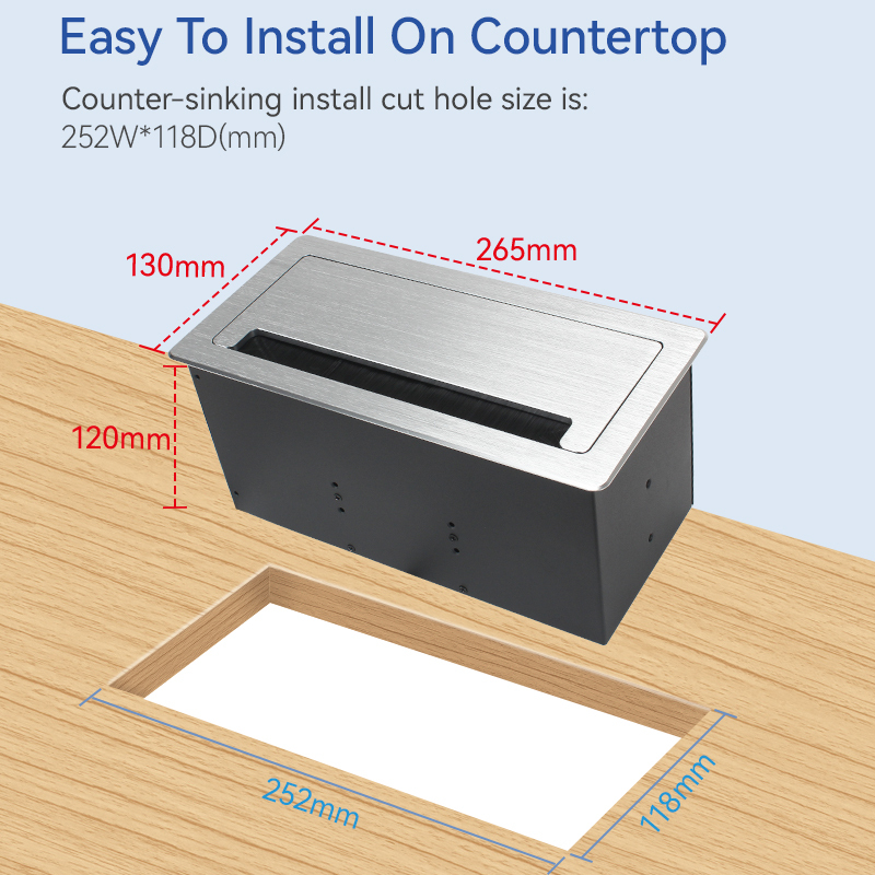 UK Table Flip Up Socket PD20W USB A+C Charging Socket