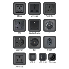 Table USB Fast Charging Pop Up Socket With 15w Wireless Charger For Conference Table
