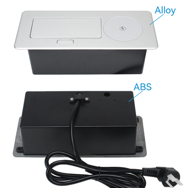Table USB Fast Charging Pop Up Socket With 15w Wireless Charger For Conference Table