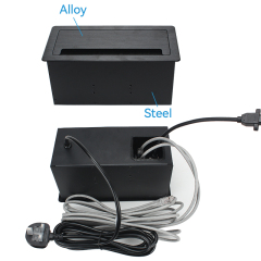 Desk Universal Flip Up Socket Power Strips Extension Cord 6 Outlets With USB