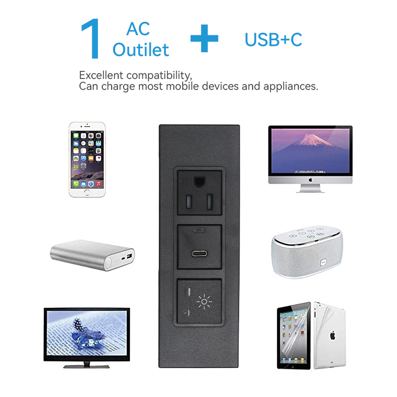 US Led Strip Lights Battery Powered USB-C Power Strip With Switch
