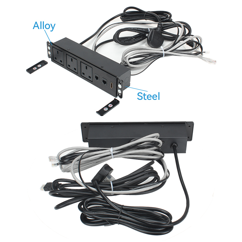 Desktop Built In Recessed Power Socket With UK Outlets