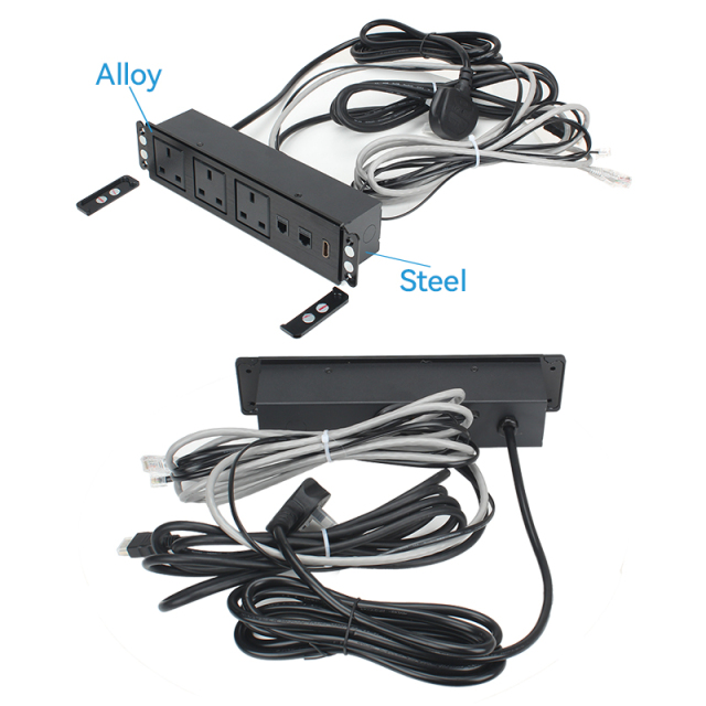Desktop Built In Recessed Power Socket With UK Outlets