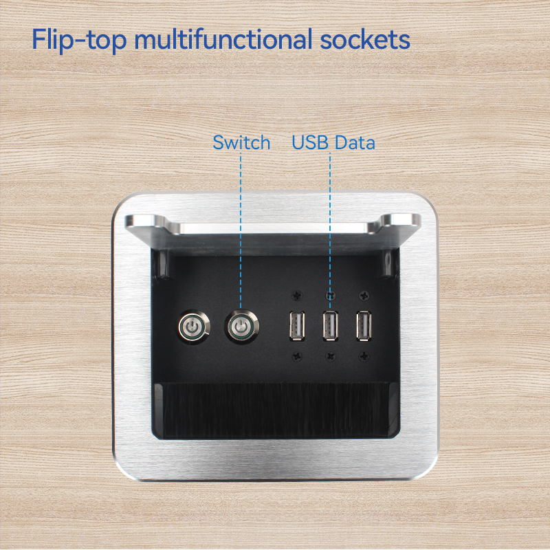 Media Hub Desktop Data Box Built In Power Socket With Weak Modules
