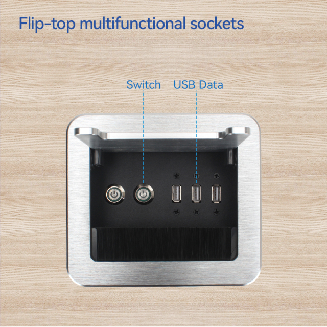 Media Hub Desktop Data Box Built In Power Socket With Weak Modules