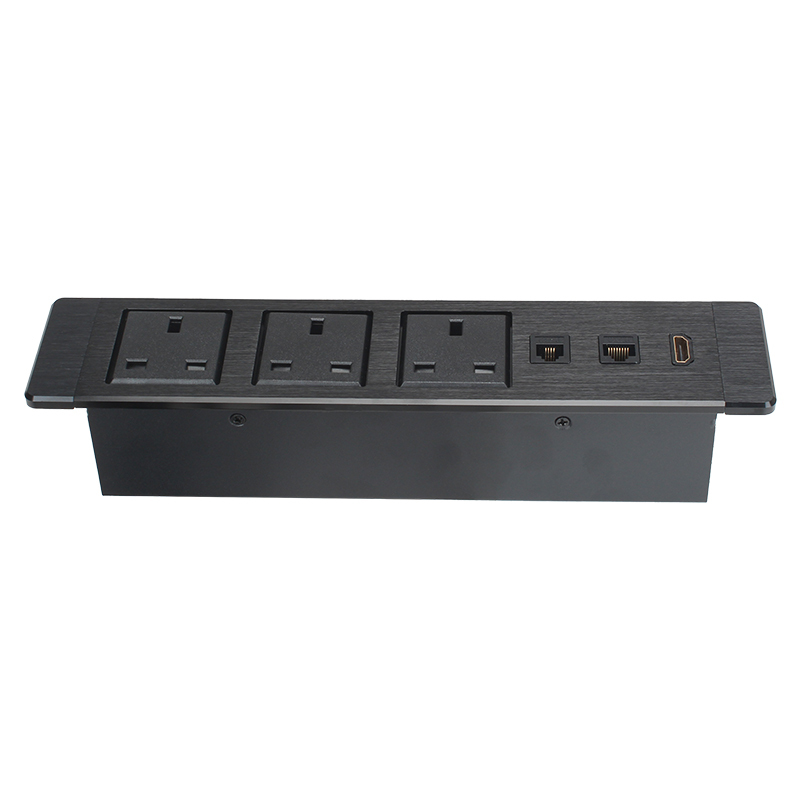 Desktop Built In Recessed Power Socket With UK Outlets