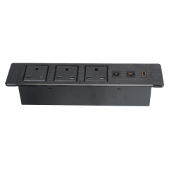 Desktop Built In Recessed Power Socket With UK Outlets