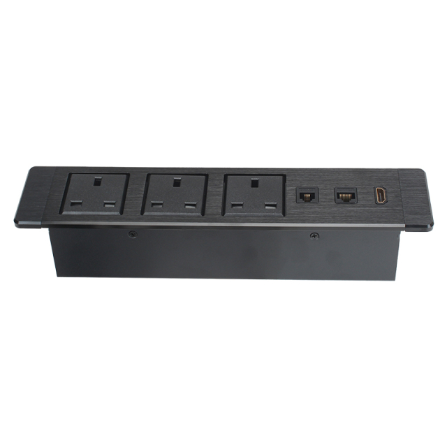 Desktop Built In Recessed Power Socket With UK Outlets