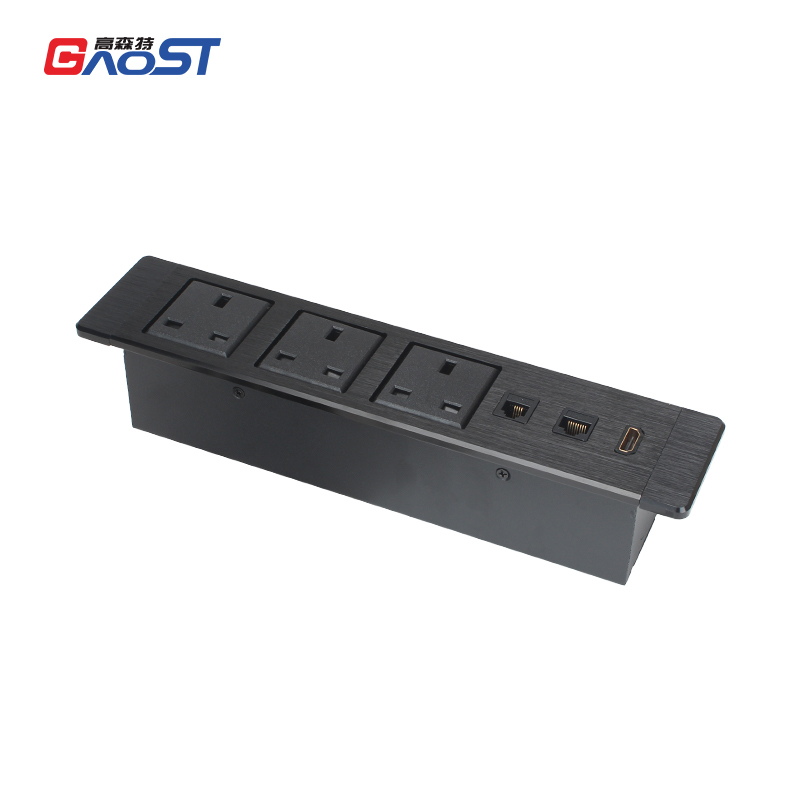 Desktop Built In Recessed Power Socket With UK Outlets