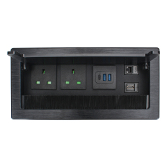 Flushed Mounted Recessed Flip Up Cover Multimedia Power Table Socket Outlet Hidden Electrical Desktop Power Socket