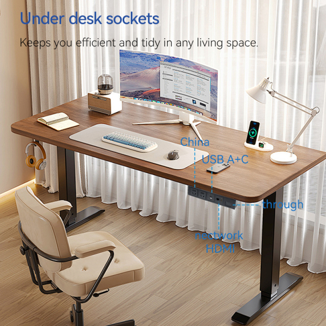 Power Outlet Hanging On table Under Desk USB Strip Socket /Aluminium Alloy Desktop Electrical Under Desk Power USB Socket