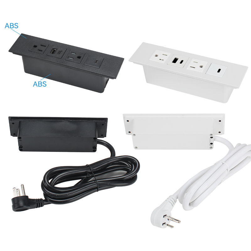 US Socket With 1 USB-A And 2 USB-C Charging For Family Furniture