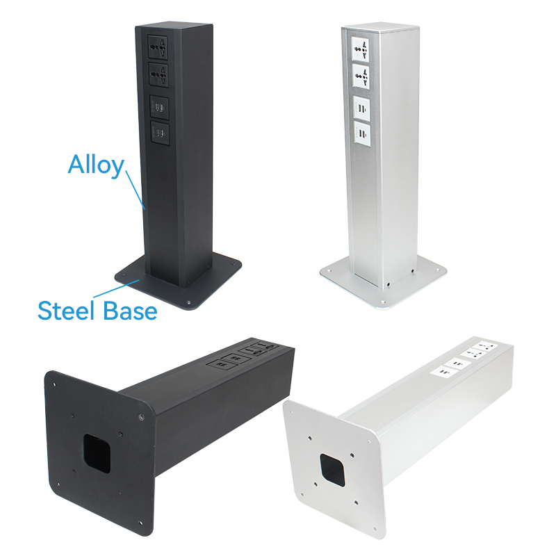Universal Outlets Floor Tower Socket With USB Charging For Conference