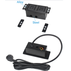 Desktop Built In Recessed Power Socket With 2 China Outlets
