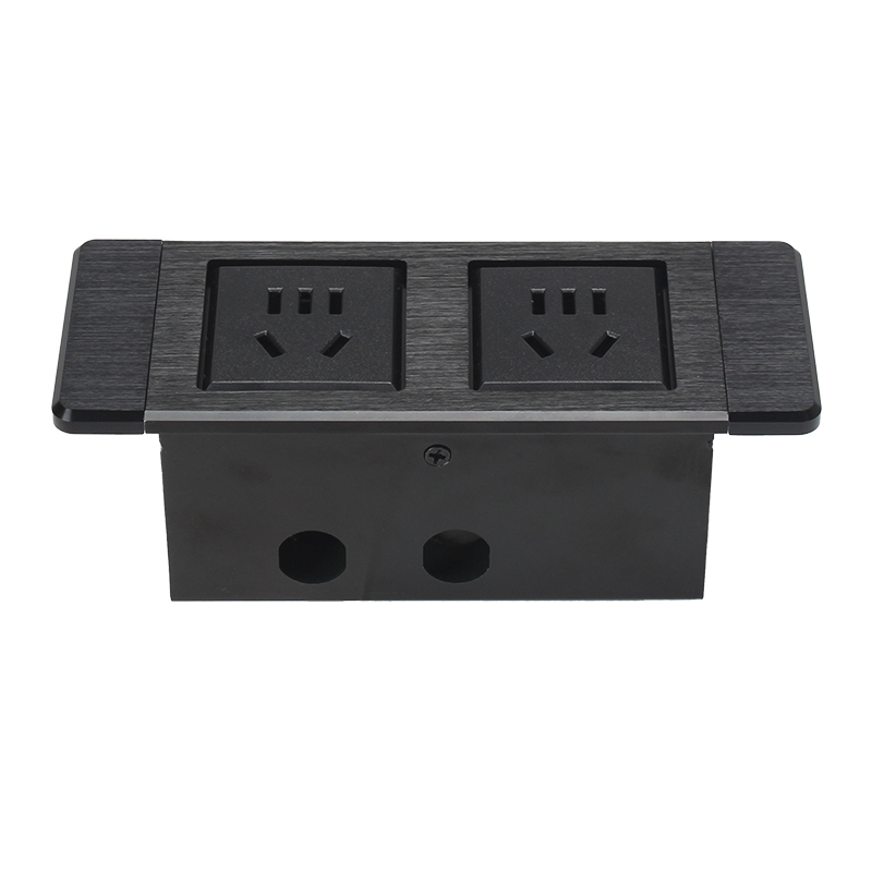 Desktop Built In Recessed Power Socket With 2 China Outlets