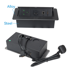 Multimedia UK Pop Up Socket With USB-A/C+HDMI For Conference Table