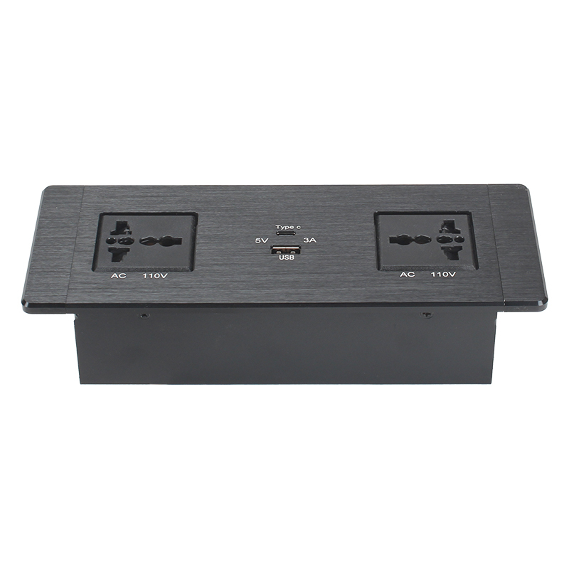 Universal Outlets Desktop Built in Socket With 1 USB-A/C Charging