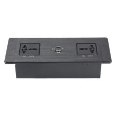 Universal Outlets Desktop Built in Socket With 1 USB-A/C Charging