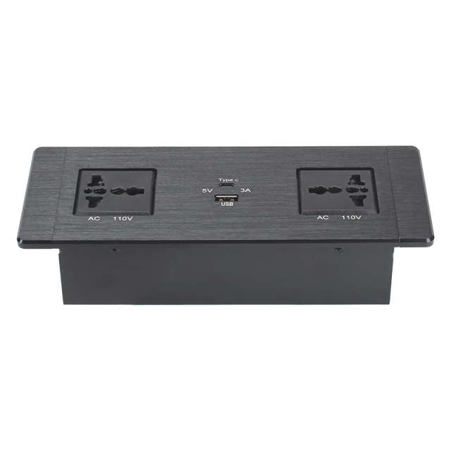 Universal Outlets Desktop Built in Socket With 1 USB-A/C Charging
