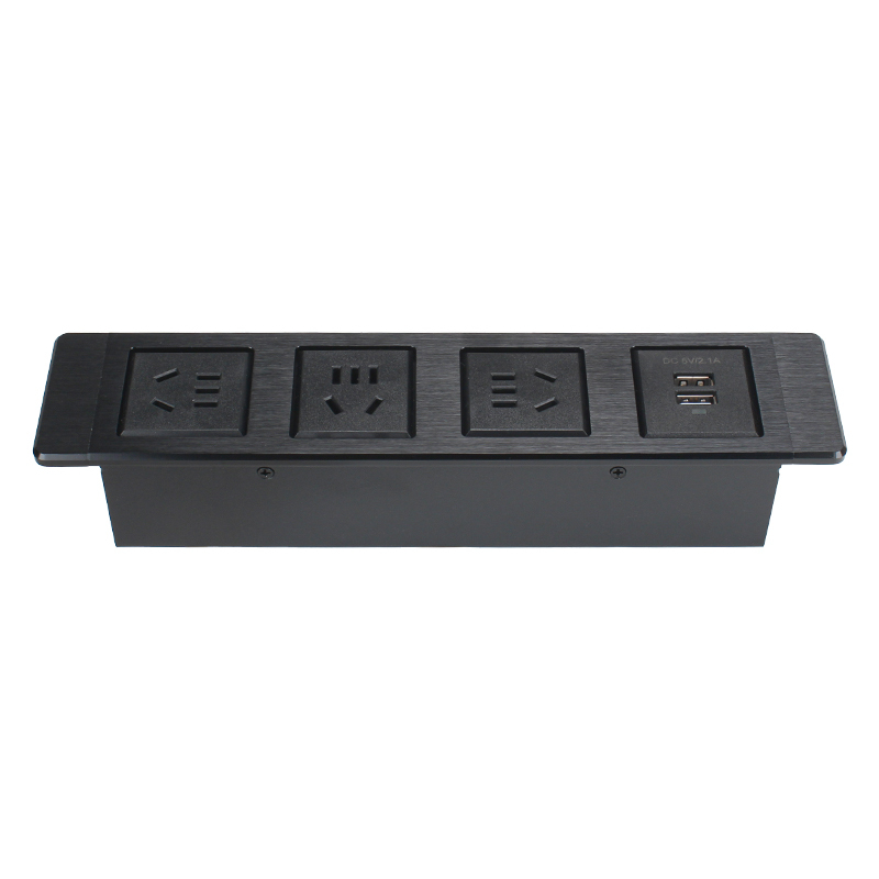 China Desktop Built In Socket With 2 USB Charging