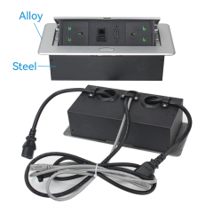 UK CAT6+HDMI Pop Up Socket For Desktop