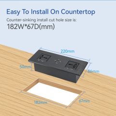 Universal Outlets Desktop Built in Socket With 1 USB-A/C Charging