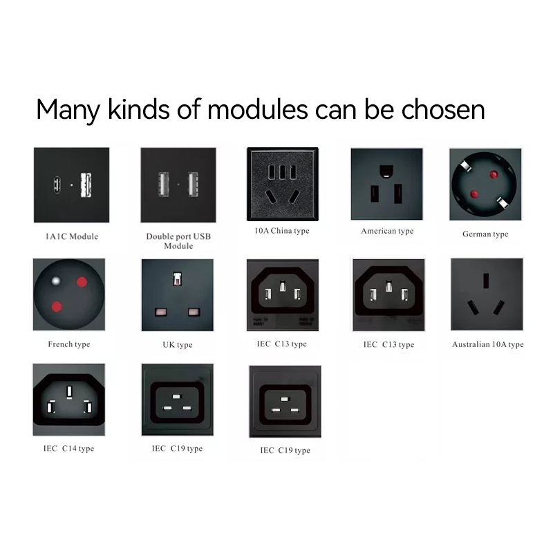 France Clamp Socket With Switch 3 Outlets 1 USB-A/C Charging