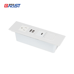 2 USB-A And 1 USB-C Charging US Desktop Recessed Socket With Switch