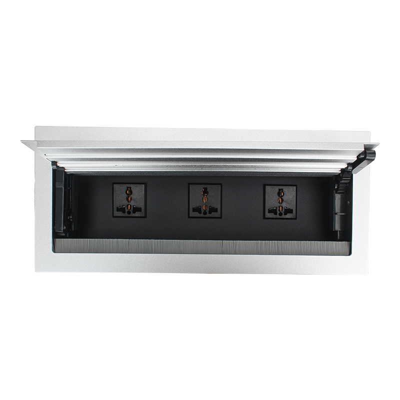 Universal Conference Double Flip Up Socket With 3 Universal Outlets