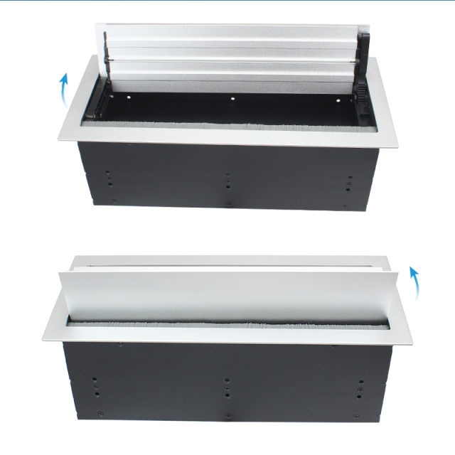 Universal Conference Double Flip Up Socket With 3 Universal Outlets