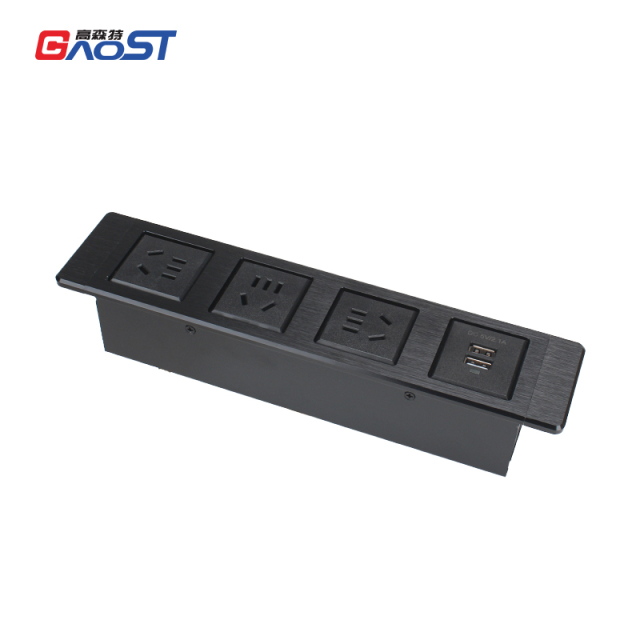 China Desktop Built In Socket With 2 USB Charging