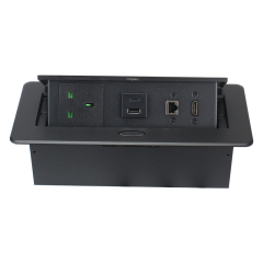 Multimedia UK Pop Up Socket With USB-A/C+HDMI For Conference Table