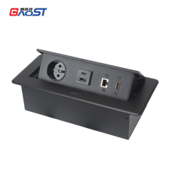 1 USB-A/C +CAT6 +HDMI Multimedia France Pop Up Socket For Conference