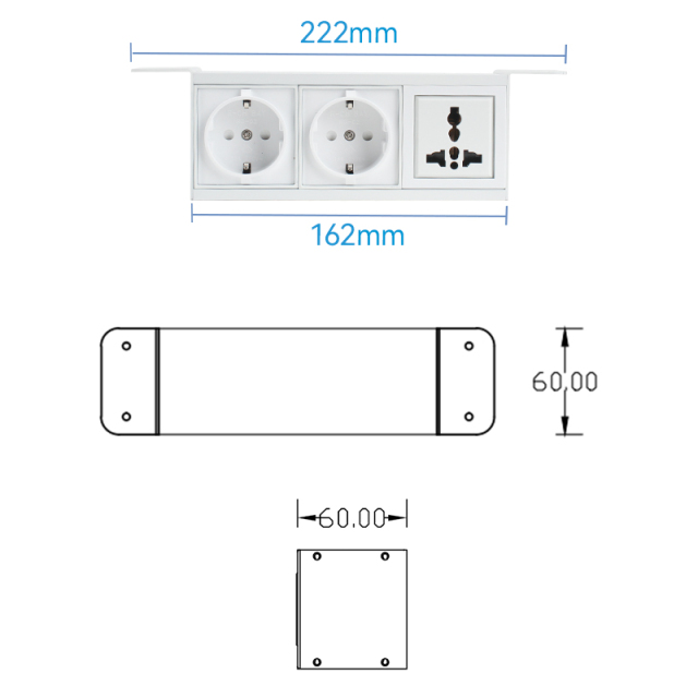 High Quality German Socket With 1 Universal Outlet