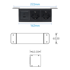 High Quality German Desk In Power Socket With USB-A/C