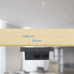 High Quality German Desk In Power Socket With USB-A/C