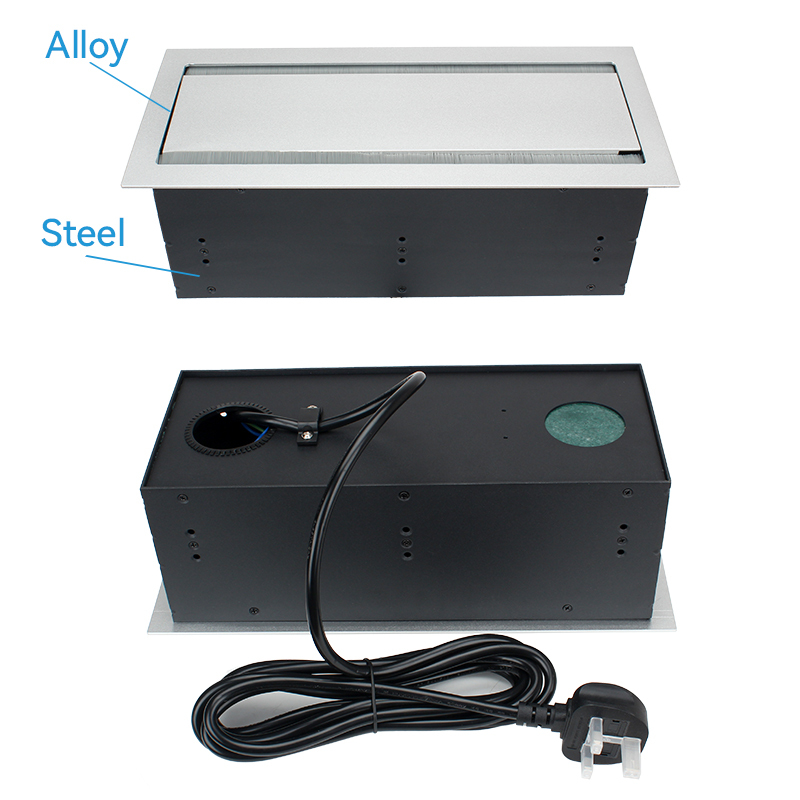 Universal Conference Double Flip Up Socket With 3 Universal Outlets