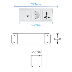 High Quality UK And Universal Outlets Socket With CAT6 For Family Furniture