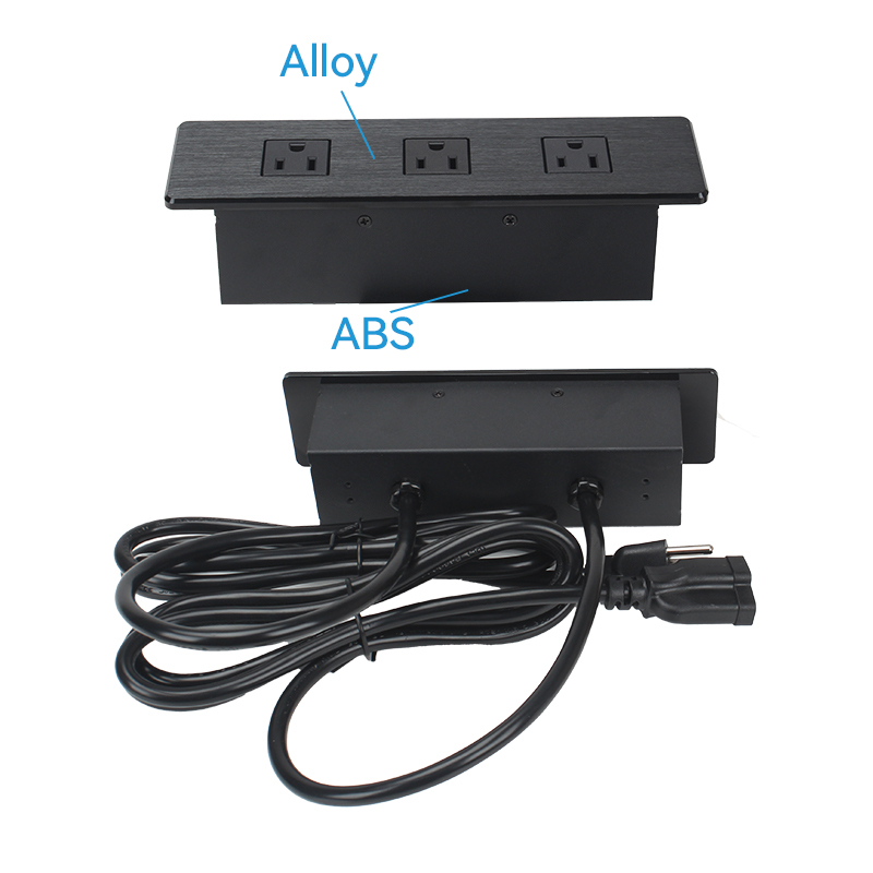 High Quality Flushed Desktop Recessed US Power Outlet
